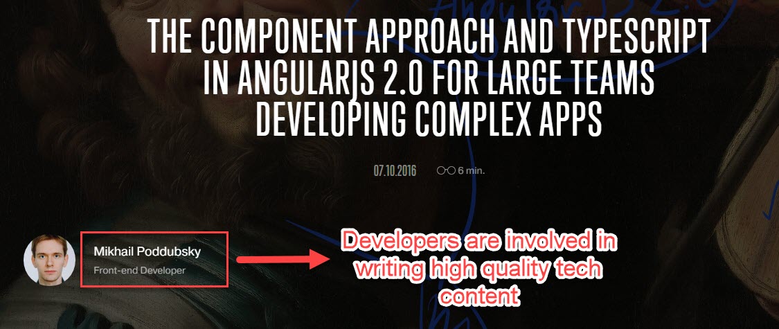Developers write content at Agile Engine